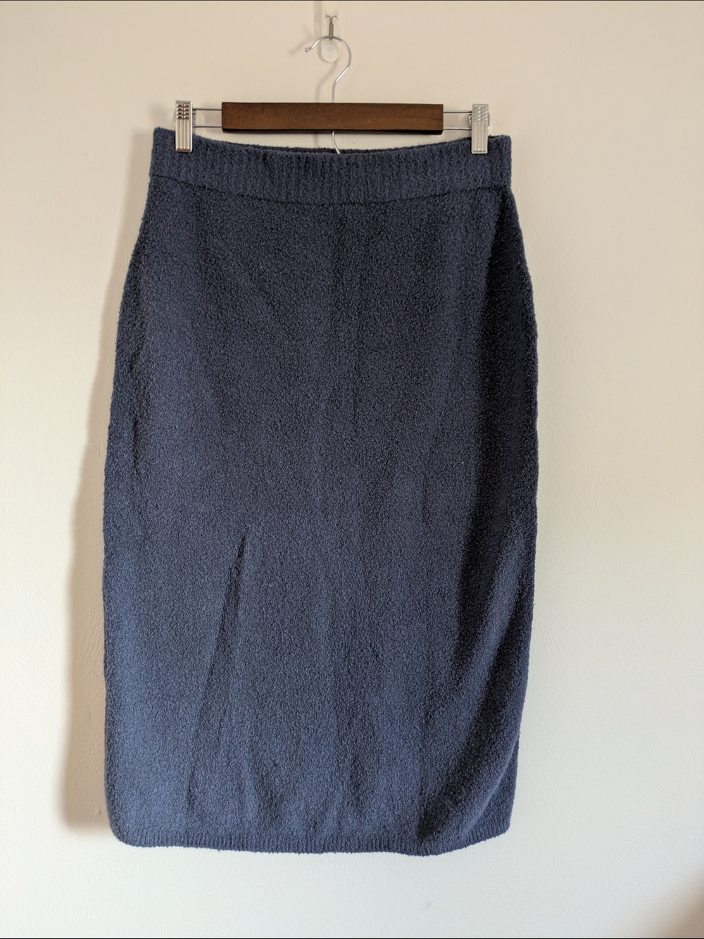 Express Slate Blue Bouclé Pencil Skirt